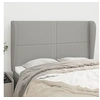 Image de Hoofdbord met randen 147x23x118/128 cm stof lichtgrijs3117814