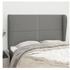 Image de Hoofdbord met randen 147x23x118/128 cm stof donkergrijs3117815