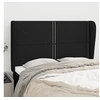 Image de Hoofdbord met randen 147x23x118/128 cm stof zwart3117816