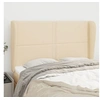 Image de Hoofdbord met randen 147x23x118/128 cm stof cràmekleurig3117819