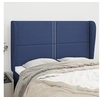 Image de Hoofdbord met randen 147x23x118/128 cm stof blauw3117820