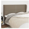 Image de Hoofdbord met randen 183x23x118/128 cm stof taupe3117834