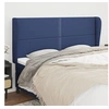 Image de Hoofdbord met randen 183x23x118/128 cm stof blauw3117836