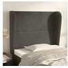 Image de Hoofdbord met randen 83x23x118/128 cm fluweel donkergrijs3117847