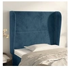 Image de Hoofdbord met randen 83x23x118/128 cm fluweel donkerblauw3117850