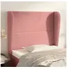 Image de Hoofdbord met randen 93x23x118/128 cm fluweel roze3117857