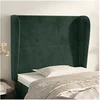 Image de Hoofdbord met randen 103x23x118/128 cm fluweel donkergroen3117861
