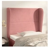 Image de Hoofdbord met randen 103x23x118/128 cm fluweel roze3117863