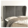 Image de Hoofdbord met randen 147x23x118/128 cm fluweel donkergrijs3117865