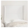 Image de Hoofdbord met randen 103x23x118/128 cm kunstleer wit3117901