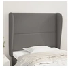 Image de Hoofdbord met randen 103x23x118/128 cm kunstleer grijs3117904