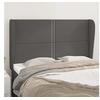 Image de Hoofdbord met randen 147x23x118/128 cm kunstleer grijs3117910