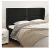 Image de Hoofdbord met randen 183x23x118/128 cm kunstleer zwart3117918