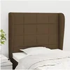 Image de Hoofdbord met randen 83x23x118/128 cm stof donkerbruin3117933