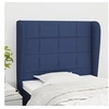 Image de Hoofdbord met randen 83x23x118/128 cm stof blauw3117936