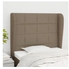 Image de Hoofdbord met randen 93x23x118/128 cm stof taupe3117942