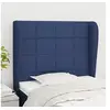 Image de Hoofdbord met randen 93x23x118/128 cm stof blauw3117944