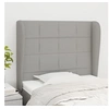 Image de Hoofdbord met randen 103x23x118/128 cm stof lichtgrijs3117946