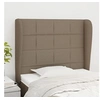 Image de Hoofdbord met randen 103x23x118/128 cm stof taupe 3117950