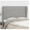 Image de Hoofdbord met randen 147x23x118/128 cm stof lichtgrijs3117954