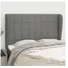 Image de Hoofdbord met randen 147x23x118/128 cm stof donkergrijs3117955