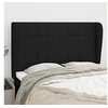 Image de Hoofdbord met randen 147x23x118/128 cm stof zwart3117956