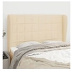 Image de Hoofdbord met randen 147x23x118/128 cm stof cràmekleurig3117959