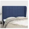 Image de Hoofdbord met randen 147x23x118/128 cm stof blauw3117960