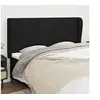 Image de Hoofdbord met randen 163x23x118/128 cm stof zwart3117964