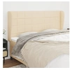 Image de Hoofdbord met randen 203x23x118/128 cm stof cràmekleurig3117983