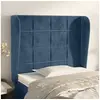 Image de Hoofdbord met randen 83x23x118/128 cm fluweel donkerblauw3117990