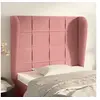 Image de Hoofdbord met randen 93x23x118/128 cm fluweel roze3117997