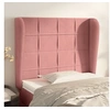 Image de Hoofdbord met randen 103x23x118/128 cm fluweel roze3118003