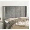 Image de Hoofdbord met randen 147x23x118/128 cm fluweel lichtgrijs3118004