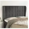 Image de Hoofdbord met randen 147x23x118/128 cm fluweel donkergrijs3118005