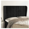 Image de Hoofdbord met randen 147x23x118/128 cm fluweel zwart3118006
