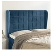 Image de Hoofdbord met randen 147x23x118/128 cm fluweel donkerblauw3118008
