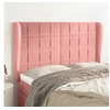 Image de Hoofdbord met randen 147x23x118/128 cm fluweel roze3118009