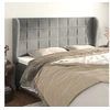 Image de Hoofdbord met randen 183x23x118/128 cm fluweel lichtgrijs3118016