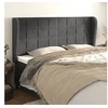 Image de Hoofdbord met randen 203x23x118/128 cm fluweel donkergrijs3118023