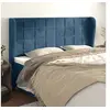 Image de Hoofdbord met randen 203x23x118/128 cm fluweel donkerblauw3118026