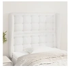 Image de Hoofdbord met randen 83x23x118/128 cm kunstleer wit3118029