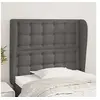 Image de Hoofdbord met randen 83x23x118/128 cm kunstleer grijs3118032