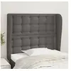 Image de Hoofdbord met randen 93x23x118/128 cm kunstleer grijs3118038