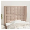 Image de Hoofdbord met randen 103x23x118/128cm kunstleer cappuccinokleur3118045