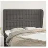 Image de Hoofdbord met randen 147x23x118/128 cm kunstleer grijs3118050