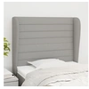 Image de Hoofdbord met randen 83x23x118/128 cm stof lichtgrijs3118070