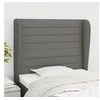 Image de Hoofdbord met randen 83x23x118/128 cm stof donkergrijs3118071