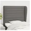 Image de Hoofdbord met randen 93x23x118/128 cm stof donkergrijs3118079