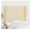 Image de Hoofdbord met randen 103x23x118/128 cm stof cràmekleurig3118091